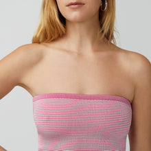 Load image into Gallery viewer, Micro Stripe Lycra Tube Top
